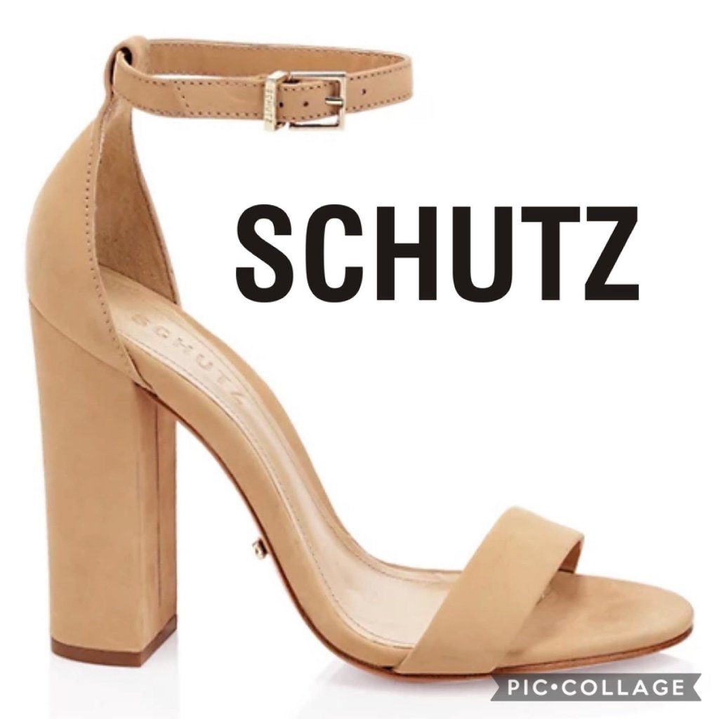 Nwt Schutz Enida Suede Ankle Strap Heels